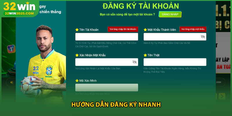 Hướng dẫn đăng ký nhanh